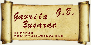Gavrila Busarac vizit kartica